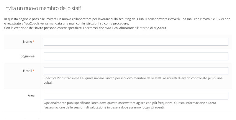 Invitare i membri dello staff nell'incubatore Invitare i membri dello staff nell'incubatore