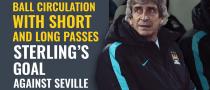 Ball circulation with short and long passes: Sterling’s goal against Seville