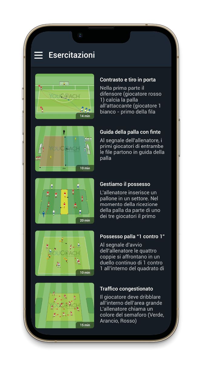 Esercizi disponibili da smartphone su YouCoachApp Esercizi disponibili da smartphone su YouCoachApp